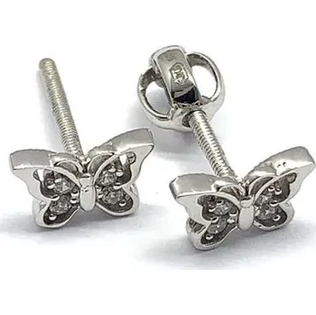 Náušnice Diante Zlaté náušnice s bílým kamenem 59628750