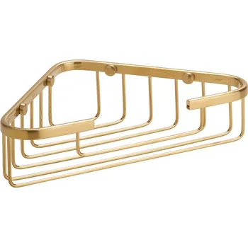 Drátěná police Polička do sprchy Bemeta Sablo rohová zlatá
