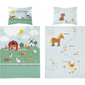 Povlečení Povlečení do dětské postýlky bavlněné, Zvířátka na farmě