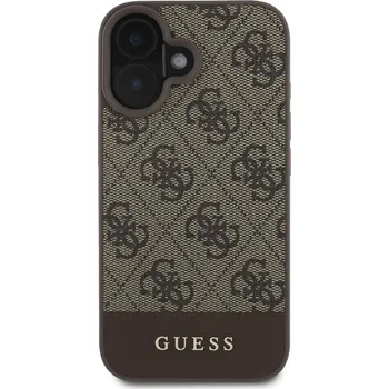 Pouzdro na mobilní telefon Kryt GUESS 4G Colored Ring pro Apple iPhone 16 Plus - podpora MagSafe - umělá kůže - černý