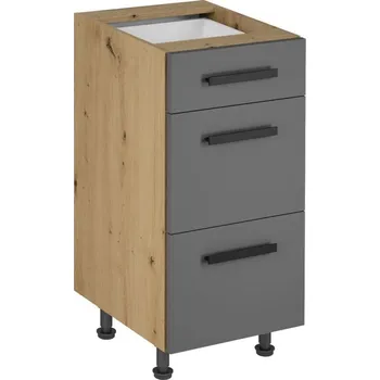 Kuchyňská skříňka Kuchyňská skříňka Langen D40S3 s úchytkami Dub Artisan