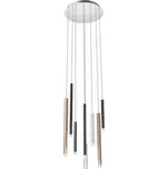 REDO GROUP Stylové LED svítidlo Madison s variabilními závěsy Varianta: Ø 350 x 2500 mm, 32 W, 2176 lm, mix (stříbrná, chorm, měď, hnědá a černá)