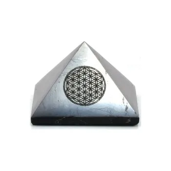Šungitová pyramida Květ života - laser