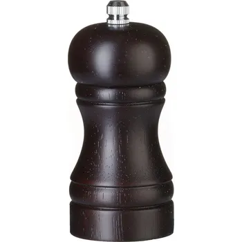 Kuchyňský mlýnek Dřevěný mlýnek na sůl, HENDI, Tmavé dřevo, ⌀50x(H)113mm