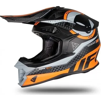 Helma na motorku HE176 INTREPID - off-road oranžová moto přilba UFO - M