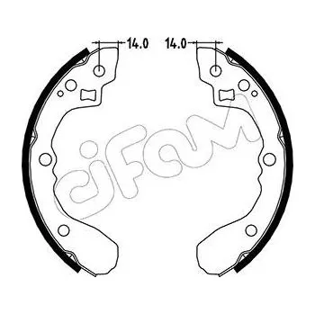 Brzdový systém Sada brzdových čelistí CIFAM 153-217
