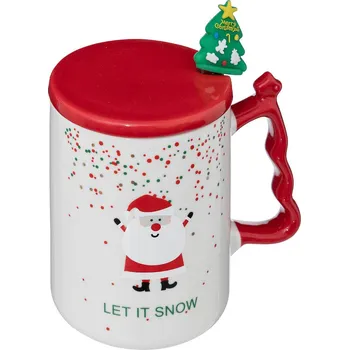 Atmosphera Vánoční hrnek s lžící a víkem, 350 ml