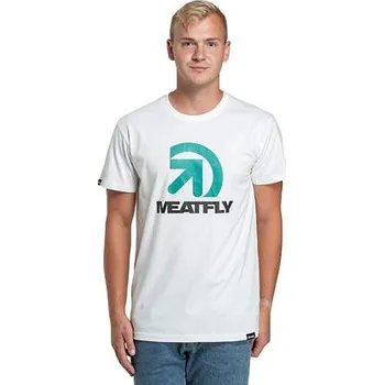 Meatfly pánské tričko Dais White | Bílá | Velikost XXXL | 100% bavlna