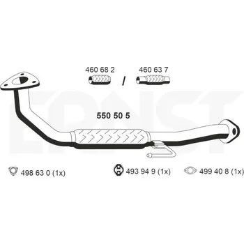 Výfuková trubka Výfuková trubka ERNST 550505