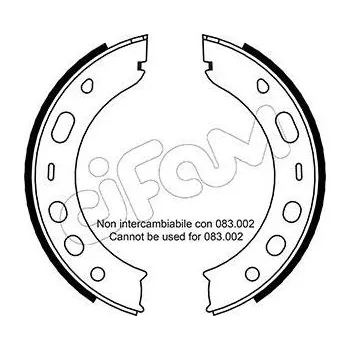 Lanko parkovací brzdy Sada brzdových čelistí, parkovací brzda CIFAM 153-336