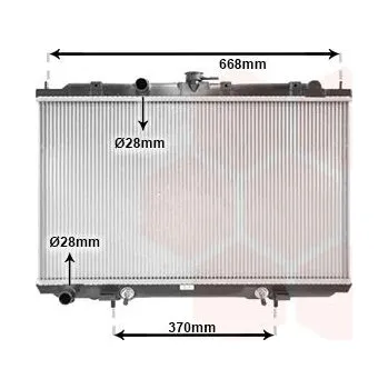 Motor automobilu Chladič, chlazení motoru VAN WEZEL 13002219