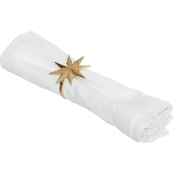 Příbor Atmosphera Kroužky na ubrousky, zlatá hvězda, 2 kusy