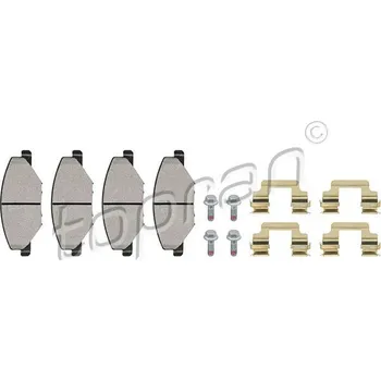 Brzdový systém Sada brzdových destiček, kotoučová brzda TOPRAN 114 991