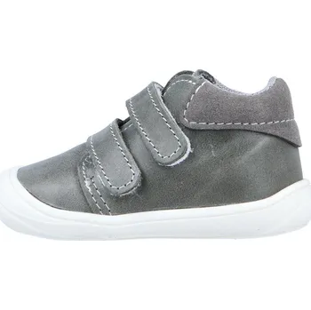 Chlapecké polobotky Jonap kožené capáčky KID velcro šedá 21