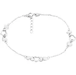 GEMMAX Original – garance kvality Řetízkový náramek Srdíčka z bílého zlata délka 17 + 2 cm – bílé zlato 585/1000 GLBWN-19-01447 – v dárkovém balení s Certifikátem ryzosti