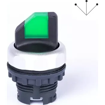 tlačítko NOARK 105684 Ex9P1 S3I g Hlavice přepínače třípolohová, s aretací, prosvětlená, zelená (NOARK 105684 Ex9P1 S3I g)