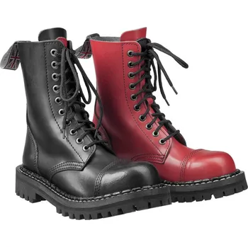 Pánská zimní obuv boty STEADY´S - 10 dírkové - Black red