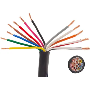 Příslušenství pro přívěs Kabel pro karavany, dvanáctibarevný kabel (7x1,5 + 5x2,5), metráž