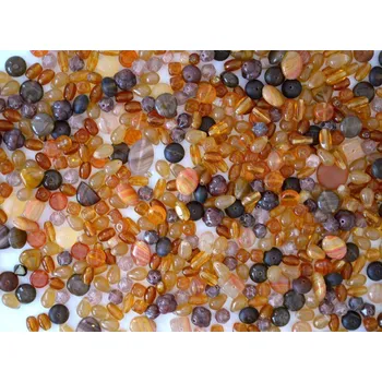 Dětské navlékací korálky Skleněné korálky MIX 250 g - HNĚDÝ