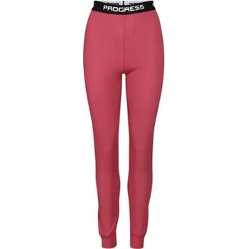 Dámské termo spodky Progress MS SDNZ dámské funkční dlouhé spodky vínová (růžová) S