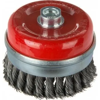 Brusný kotouč Kartáč s tupým zakončením 100mm Splétaný drát Verto 08022