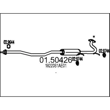 Auto-moto Střední tlumič výfuku MTS 01.50426