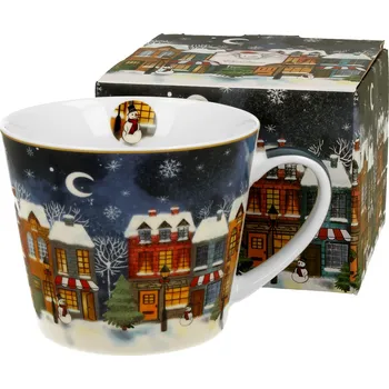 DUO Gifts DG - Vánoční porcelanový hrnek CHRISTMAS CITY v dárkovém balení - 610 ml