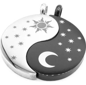 Přívěsek Steel Jewelry Přívěsek jing jang den a noc pro dva z chirurgické oceli PR121120 dárkové balení zdarma