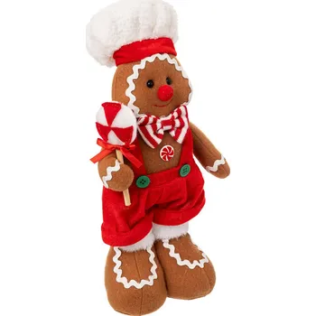 Bytová dekorace Atmosphera Vánoční plyšová dekorace, perník, 36 cm vícebarevná