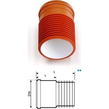 Kanalizační potrubí Elmo-Plast Přechod UR/KG-E dřík/hrdlo DN 500 05347