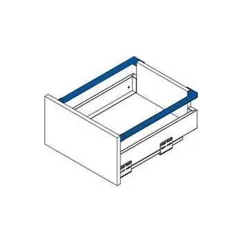 Nábytkové kování GTV Reling podélný čtvercový pro zásuvky AXISPRO 400 mm antracit