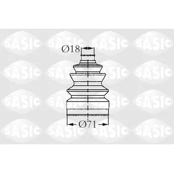 Manžeta ke kolu Sada měchů, hnací hřídel SASIC 2003418