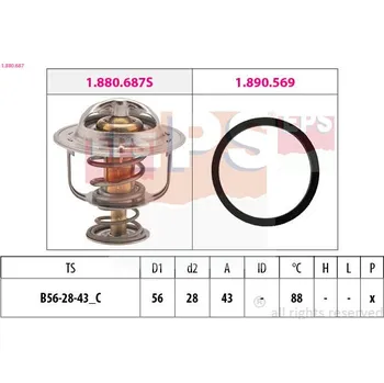 Motor automobilu Termostat, chladivo EPS 1.880.687