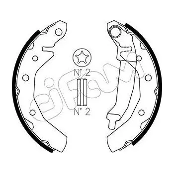 Brzdová čelist Sada brzdových čelistí CIFAM 153-046