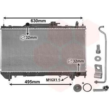Motor automobilu Chladič, chlazení motoru VAN WEZEL 53002240