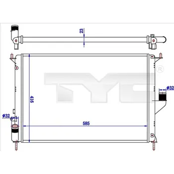 Chladič motoru Chladič, chlazení motoru TYC 728-0057