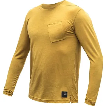 Pánské tričko SENSOR MERINO AIR traveller pánské triko dl.rukáv mustard velikost XL