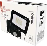 EMOS LED reflektor SIMPO s pohybovým čidlem, 20 W, černý, neutrální bílá ZS2323