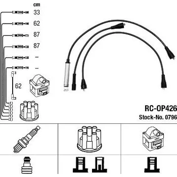 Zapalovací kabel Sada kabelů pro zapalování NGK 0796