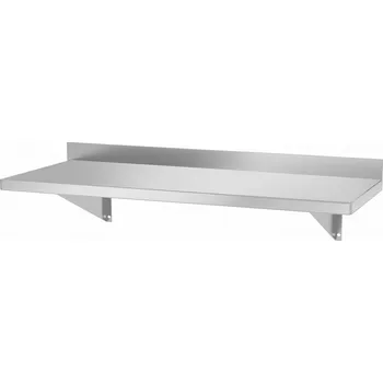 police Nástěnná police se 2 držáky, HENDI, 800x300x250 mm, 800x300x(H)250mm