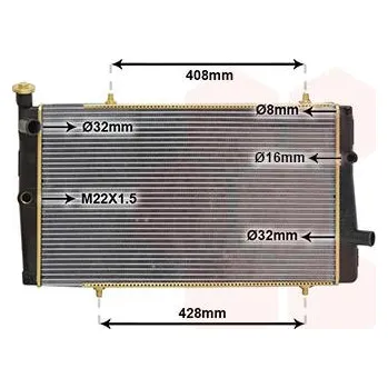 Motor automobilu Chladič, chlazení motoru VAN WEZEL 40002079