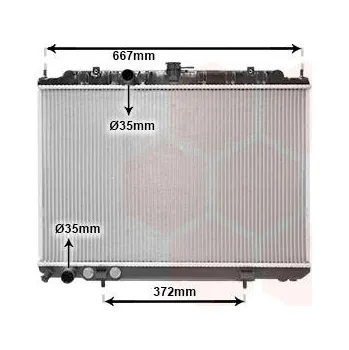 Motor automobilu Chladič, chlazení motoru VAN WEZEL 13002239