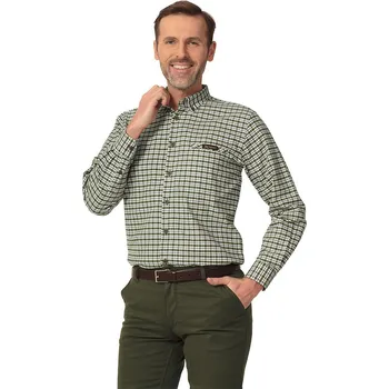Pánská košile TAGART Pánská lovecká košile Tagart Spring regular z 100% bavlny S ZELENÁ