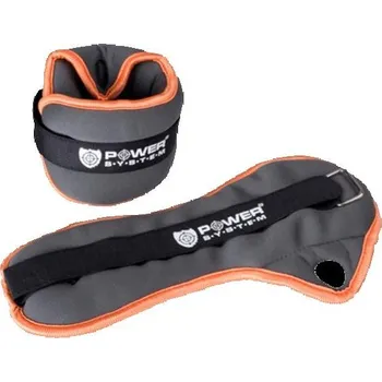 Power System Neoprenové zátěže na zápěstí 2000 Gramů - šedá