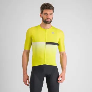 Cyklistické oblečení SPORTFUL Cyklistický dres s krátkým rukávem - BOMBER - žlutá S