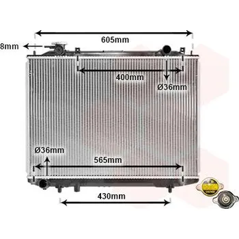 Motor automobilu Chladič, chlazení motoru VAN WEZEL 27002235