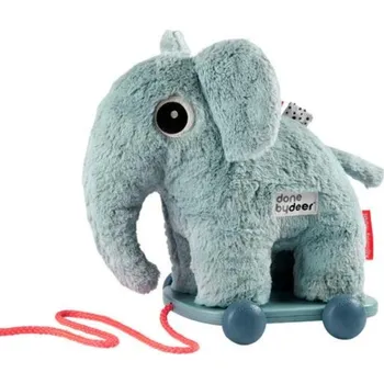 Houpací kůň Modrá plyšová tahací hračka Done by Deer Elphee