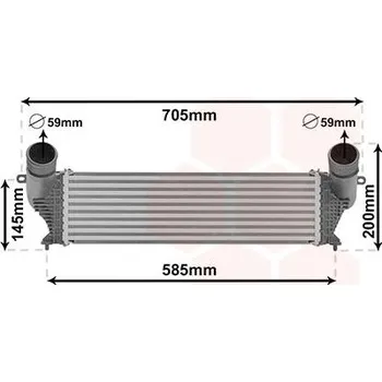 Turbodmychadlo chladič turba VAN WEZEL 01014700