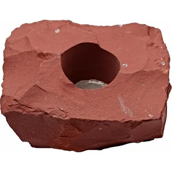 Solná lampa Jaspis červený svícen cca 4 x 12 cm