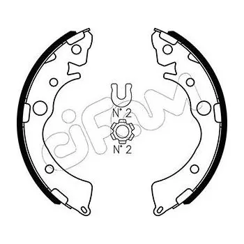 Brzdová čelist Sada brzdových čelistí CIFAM 153-155